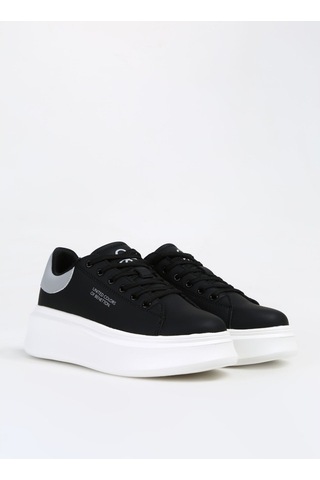 United Colors Of Benetton Siyah Beyaz Kadın Sneaker Bnı-10232 Z Siyah-Beyaz