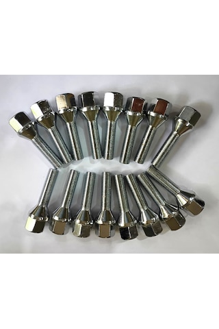 Bijon Takımı Krom Kaplı M12x1.25 - Aa 19mm Diş/boy 39/68mm, 16 Ad