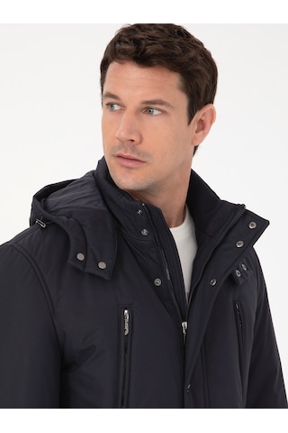 Cacharel Lacivert Regular Fit Kapüşonlu Mont