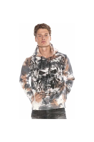 Cipo & Baxx Cl405 Kuru Kafalı Gotik Desen Kapşonlu Sweatshirt 001