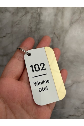 Beyaz&gold Pleksi Kişiselleştirilebilir Otel Bungalov Apart Anaht