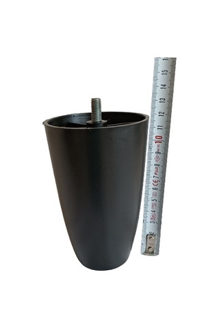 Armut Plastik Baza Mobilya Koltuk Ayağı 4 Ad. Siyah 12cm M8 Vida
