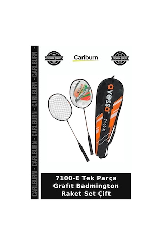 Özel Seri 7100-e Tek Parça Grafıt Badmington Raket Set Çift Yaz Sporu Hobi Eğlence