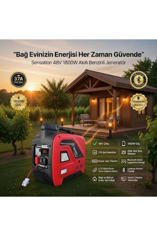 Sensation 48 Volt 1800W 37A Otomatik Akü Şarj Özellikli DC 4 Zamanlı Jeneratör