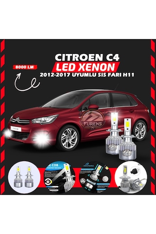 Citroen C4 2012-2017 Sis Farı Uyumlu Şimşek Etkili Led Xenon Performance Series H11