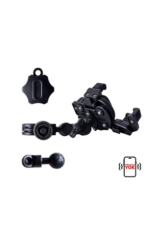 Ct-m20 Telefon Tutucu Titreşim Özellikli Motosiklet Gidon Yatay Kullanım Su Geçirmez Üniversal Siyah