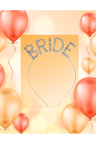 Bride Pırlanta Model Metal Kristal Taşlı Taç Bekarlığa Veda Nedime Tacı Çok Renkli