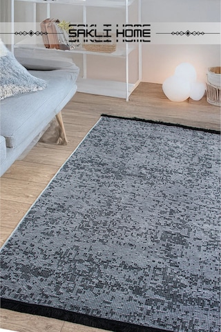 Gri Şönil Kilim Salon Oturma Çocuk Odası Hasır Sisal Yolluk Dokuma Makine Halısı Mutfak Gri