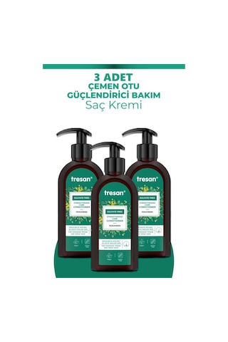 Tresan Çemen Otu Güçlendirici Sülfatsız Bakım Saç Kremi 300 Ml 3 Adet