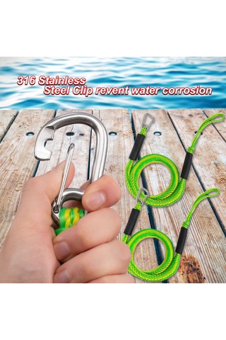 2 Adet 90cm Kancalı Esnek Kayış 816 Kg Kopma Dayanımı - Atv, Tekne, Pikap