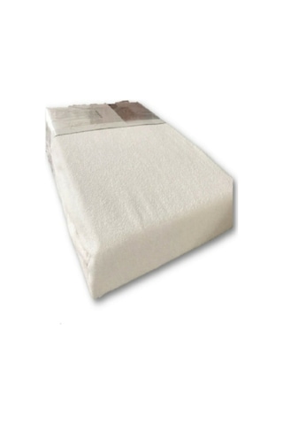 Mycey Lastikli Streç Battal Boy Beyaz Yumuşak Havlu Çarşaf 180x200 Cm Beyaz