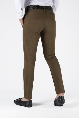 Terapi Men Erkek Slim Fit Düz Model Italyan Kesim Keten Pantolon 21k-2200420-4 Kahve Kahverengi
