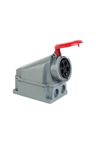 METE ENERJİ 406623 5X63A. Ip44 Duvar Prizi Eğik Gövdeli