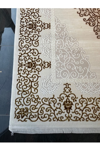 Gold Halı Salon, Oturma, Yatak Odası Halısı Desen Kodu Gd001-060 Altın Sarısı - Krem