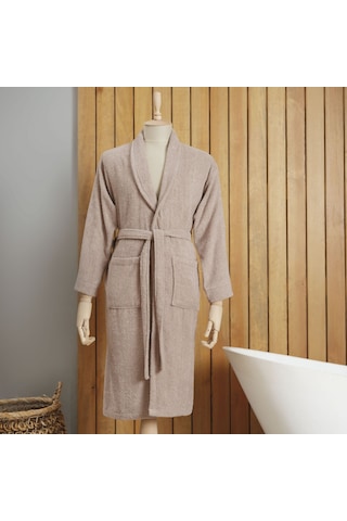 Karaca Home Dielle Bej Recycle Kadın Bornoz