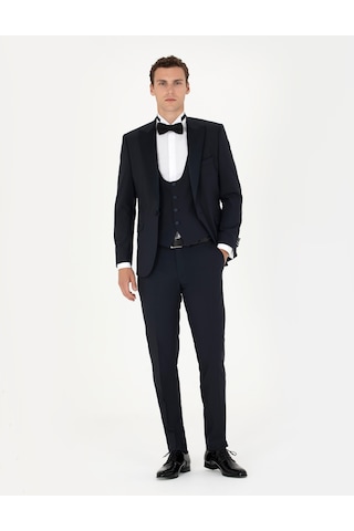 Pierre Cardin Lacivert Ex. Slim Fit Yelekli Smokin 50268905-vr033