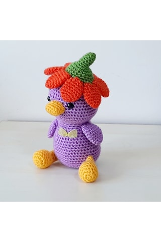 Amigurumi Örgü Oyuncak Civciv Mor
