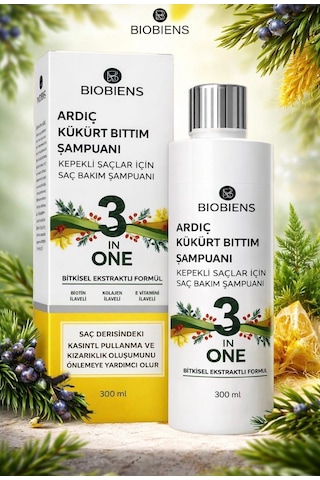 Biobiens Ardıç Kükürt Bıttım Şampuan 300 Ml Tüm Saçlar