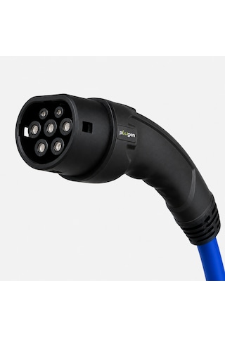 Plugen Line 2 Elektrikli Araç Şarj Kablosu 22 Kw 3 Faz 32a Mavi-siyah Soket 10 Metre