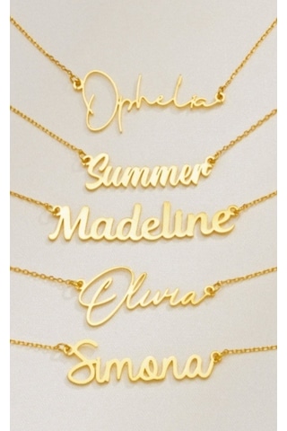 Hifa Diamond İsimli Kolye Name Necklace Kırmızı