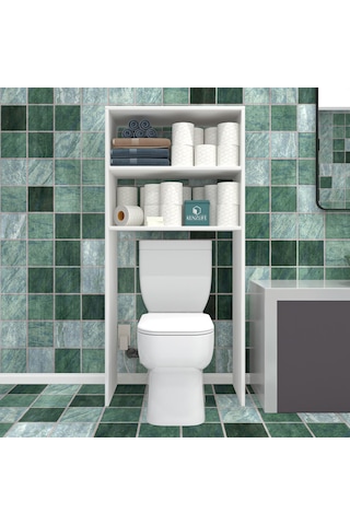 Kenzlife Klozet Banyo Dolabı Detoks Mat Beyaz 150 060 19 Arkalıksız Suntalam Duvara Monte Aparatlı Beyaz