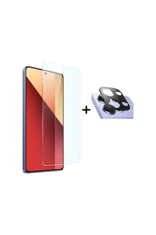 Xiaomi Redmi Note 13 Pro 4g Temperli Cam Ekran Koruyucu Ve Kamera Lens Koruyucu Seti