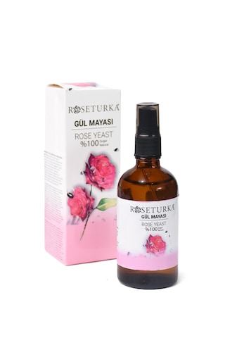 Roseturka %100 Doğal Gül Mayası - 100 Ml Lüks Cam Şişe & Sprey Başlıklı