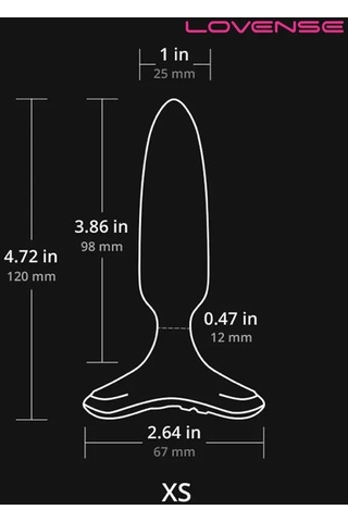 Erotixshop Lovense Hush 2 Anal Plug 1" App Controlled