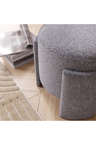 Ash 3 Ayaklı Minimalist Puf, Oturma Odası, Antre Puf Gri