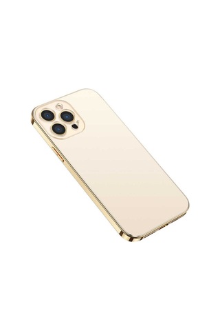 Apple Uyumlu iPhone 12 Pro Kılıf Zore Bobo Kapak Gold