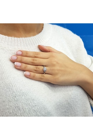 Lova Pırlanta Taşlı Oval Eridu Yüzük - 1070192
