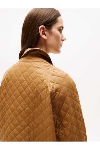 Tommy Hilfiger Padded Nylon Reg Quılted Coat Kadın Kahverengi Parka - Ww0ww46448 Kahverengi