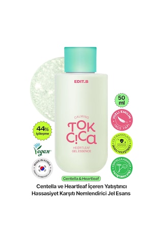 Edıtb EDIT.B Centella ve Heartlef Yatıştırıcı Hassasiyet Karşıtı Nemlendirici Jel Yapıda Esans 50ML