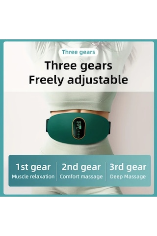 Elmpaly Usb Şarjlı Taşınabilir Masaj Aleti, Beyaz, Şiddet Ayarı, Karın Ve Göbek Yağları Eritme