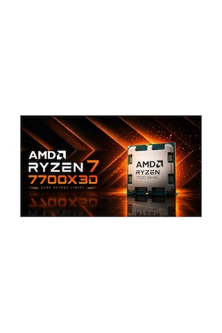 Amd Ryzen 7 7700x3d 8 Core, 4,00-4.50ghz, 104mb Cache, 120w, Am5 Soket, Tray, Dahili Grafik Var, Fan Yok Türkiye Distibütör
