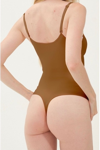Mistirik Mimola Model 3 Bölge Etkili Örmekumaş Yapılı String Body Kahve Renk042 Kahve