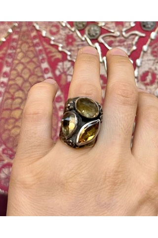Allahverdi Türkmen Sitrin Gümüş Yüzük