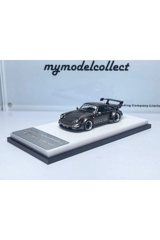 Mymodelcollect 1/64 Porsche 964 Rwb High Wing Chrome Pearl Gray 999 Limited