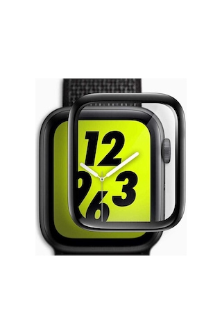 Watch 38mm Mkst Full Yapışkanlı Cam Ekran Koruyucu - Siyah