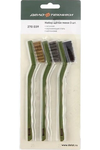 Delo Tehnıkı 3'lü Takım Mini Fırçalar Pirinç, Paslanmaz Çelik, Naylon , 270039 301035442