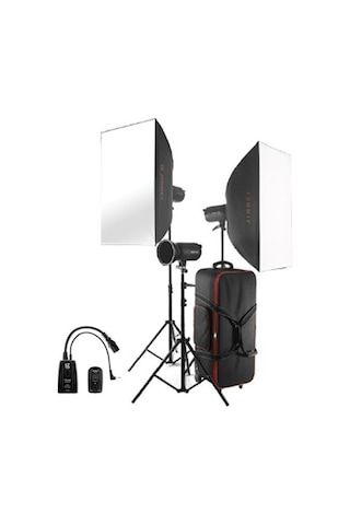 Jinbei DPE II 600 W/S Kit 3'lü Paraflaş Set