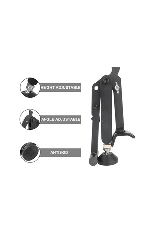 Motosiklet Krikosu Kickstand Tekerlek Desteği Yan Stand - Siyah