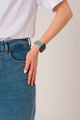 Hippi Charm Gümüş Örgü Apple Uyumlu Watch Kordonu 38-40-41 Mm
