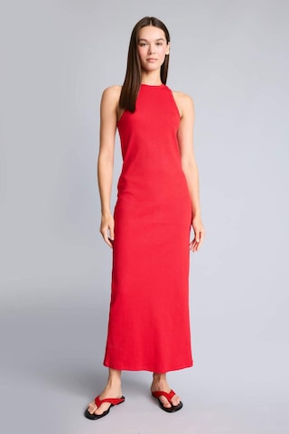 Defacto Bodycon Vücudu Saran Halter Yaka Ribana Kolsuz Kırmızı Midi Elbise H7119ax26smrd59 Kırmızı-rd59