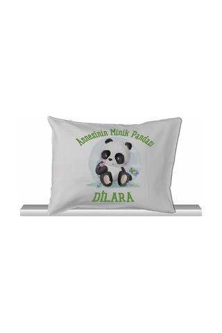 Pia Baby Gl 2009 İsme Özel Pandalı Yastık Zıbın Set Krem