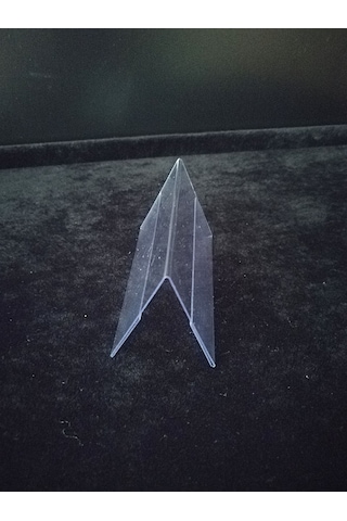 50 Adet Pvc Şeffaf Etiketlik Çatı 8x4,5 Cm Çift Yön Fiyat İsimlik