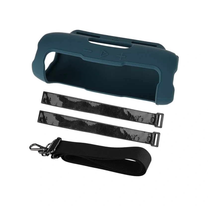 Willowhaven Jbl Flip7 Hoparlör Silikon Kılıf 2 Kayış Ve Omuz Askılı Taşıma Kılıfı Mavi