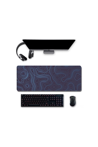 Reedark Profesyonel Oyuncu Mouse Padı 80x30cm Beyaz Desenli 3mm Kalınlıkli Dayanıklı Ofis Ve Oyun Masası Kilifi Diğer