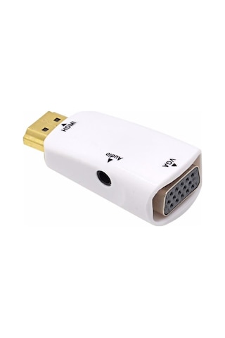 Hdmi To Vga Monitör Çevirici Dönüştürücü Adaptör