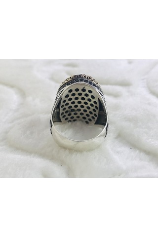 Türk Bayrağı Işlemeli 925 Ayar Gümüş Erkek Yüzük